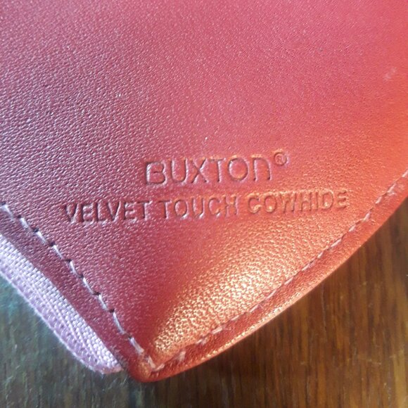 Buxton Red Leather Heart Coin Purse Wallet Vintage Early 2000s Y2K - Picture 5 of 5